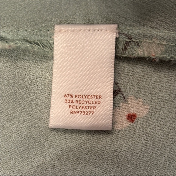 LC Lauren Conrad Sage Green Floral Wrap Midi Dress M1 - Picture 6 of 9